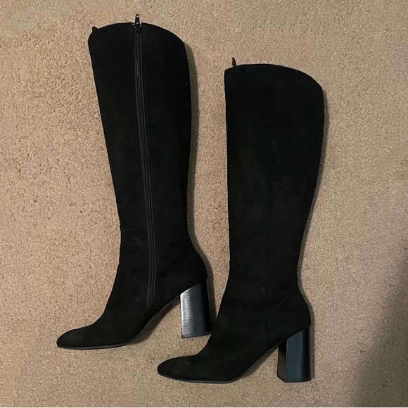 Shoes - Black suede tall boots